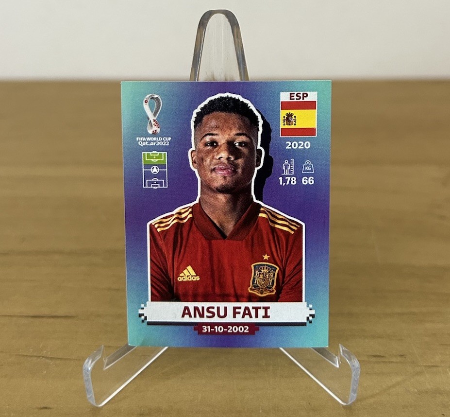 Ansu Fati España sticker FIFA World Cup Qatar 2022 Panini