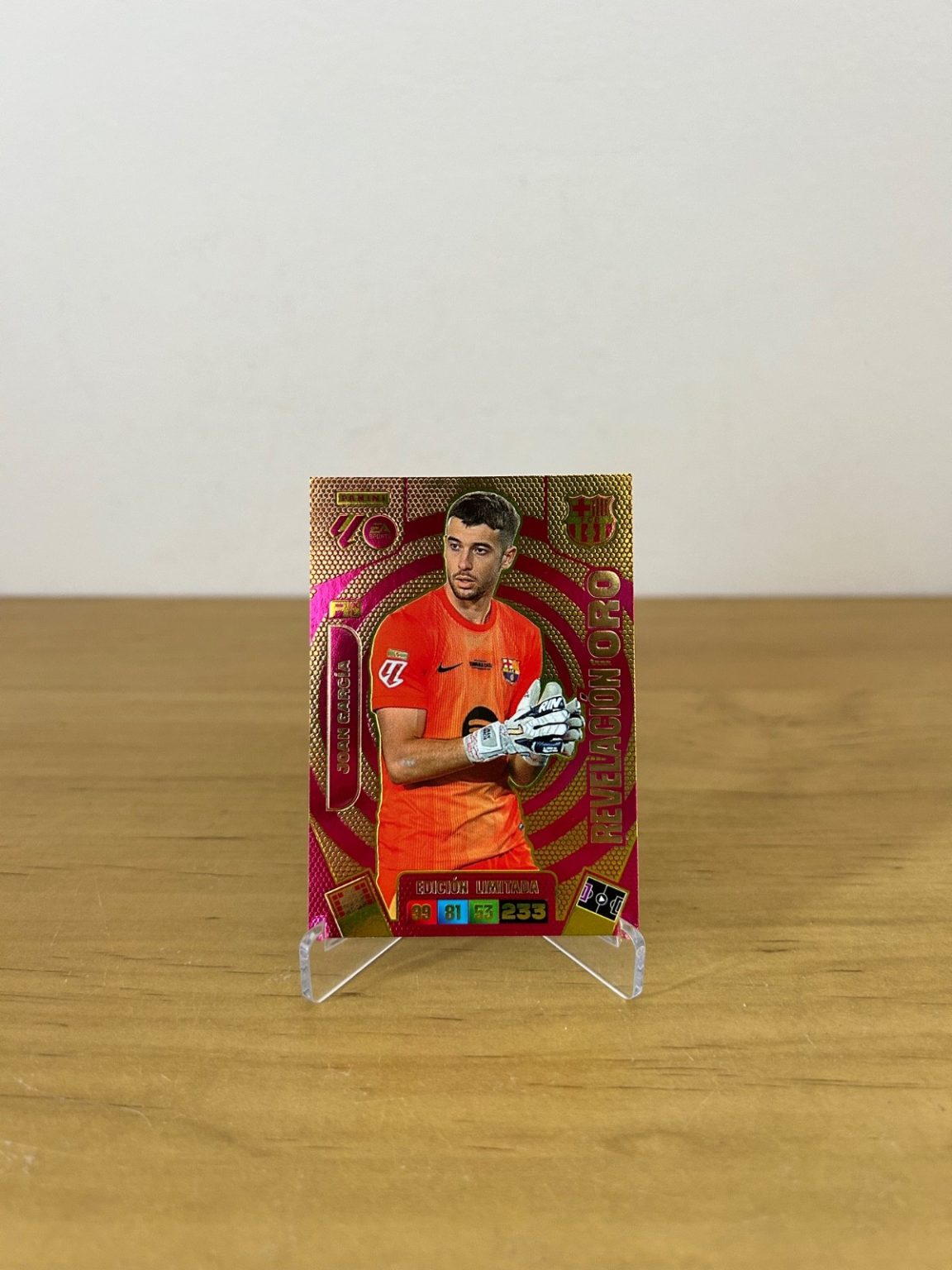 Joan García Revelación Oro Edición Limitada Adrenalyn XL LaLiga 2025-26 Panini FC Barcelona