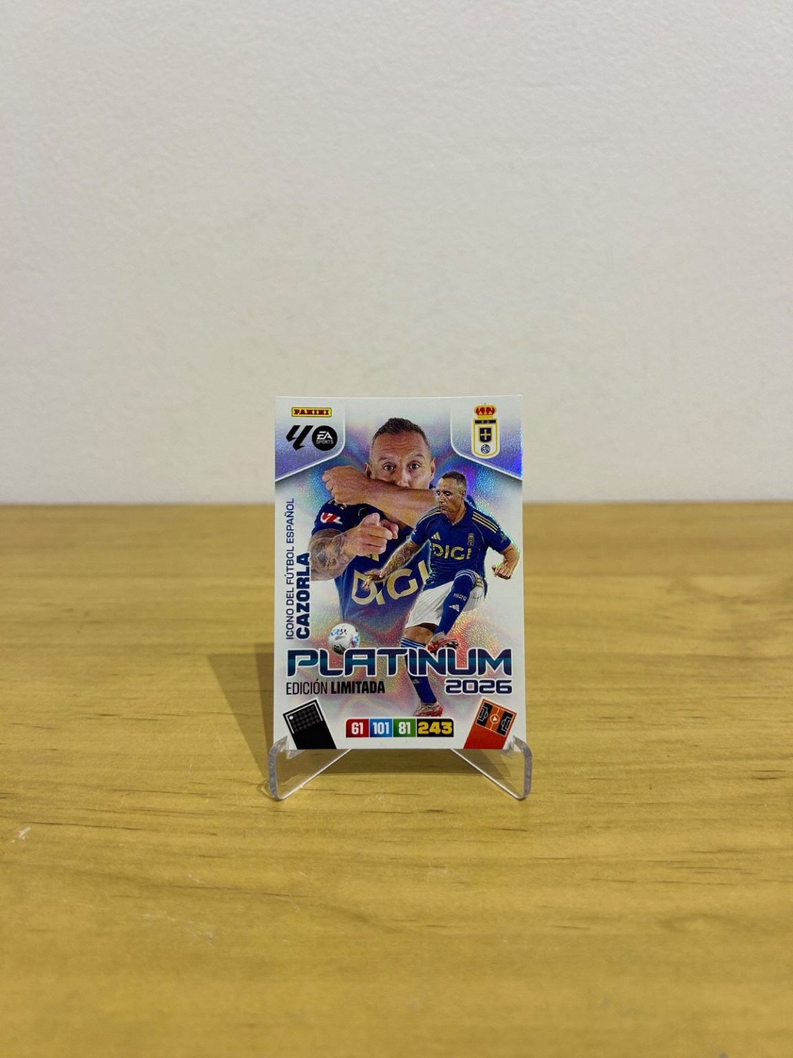 Santi Cazorla Platinum Edición Limitada Adrenalyn XL LaLiga 2025-26 Panini Real Oviedo