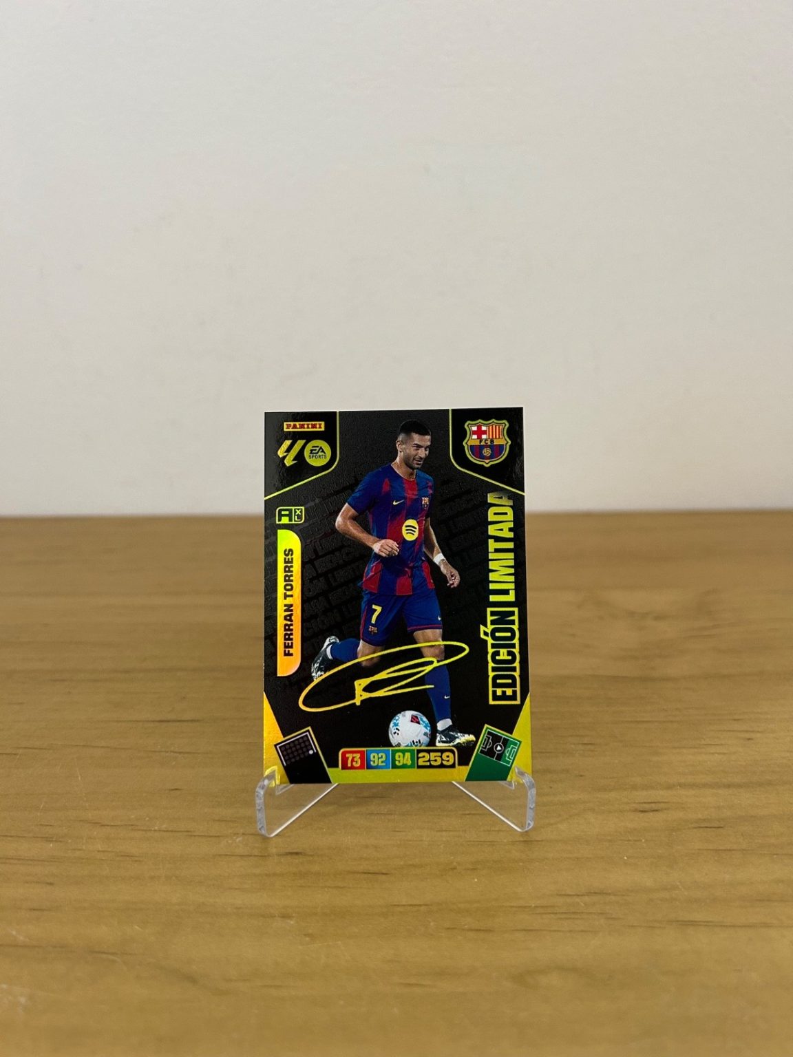 Ferran Torres Edición Limitada Firmada Adrenalyn XL LaLiga 2025-26 Panini FC Barcelona