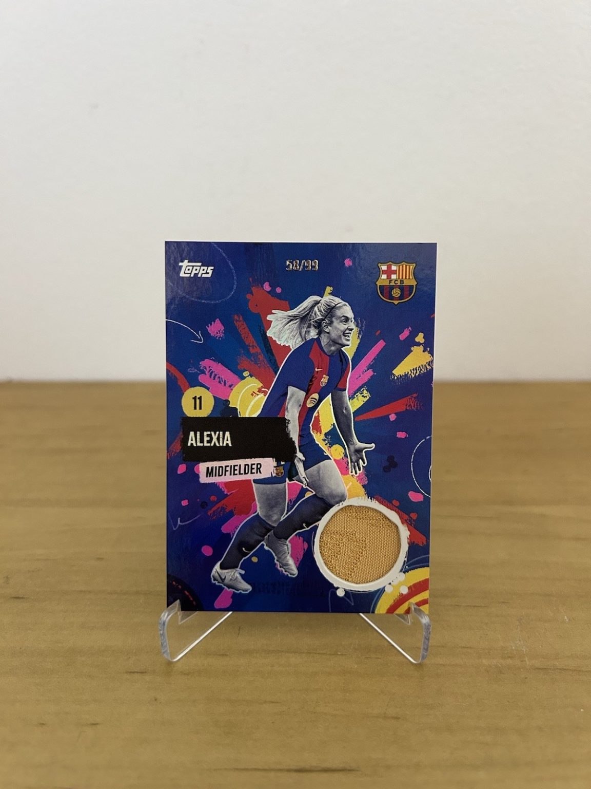 Carta Alexia Putellas Match-Worn Relic numerada 99 Topps FC Barcelona Team Set