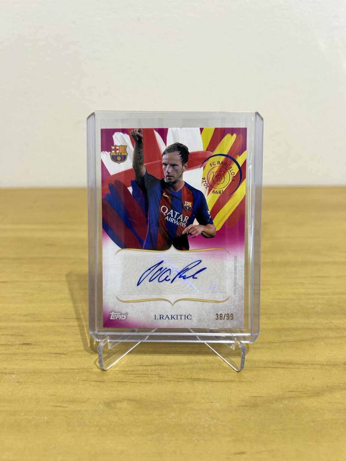 Carta Ivan Rakitić Legacy autógrafo numerada 38/99 Topps FC Barcelona 125 Aniversario