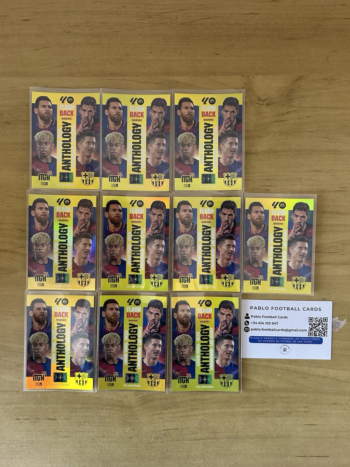 Lote 10 cartas Flashback Anthology Messi Lamine Yamal Megacracks LaLiga 2025-26