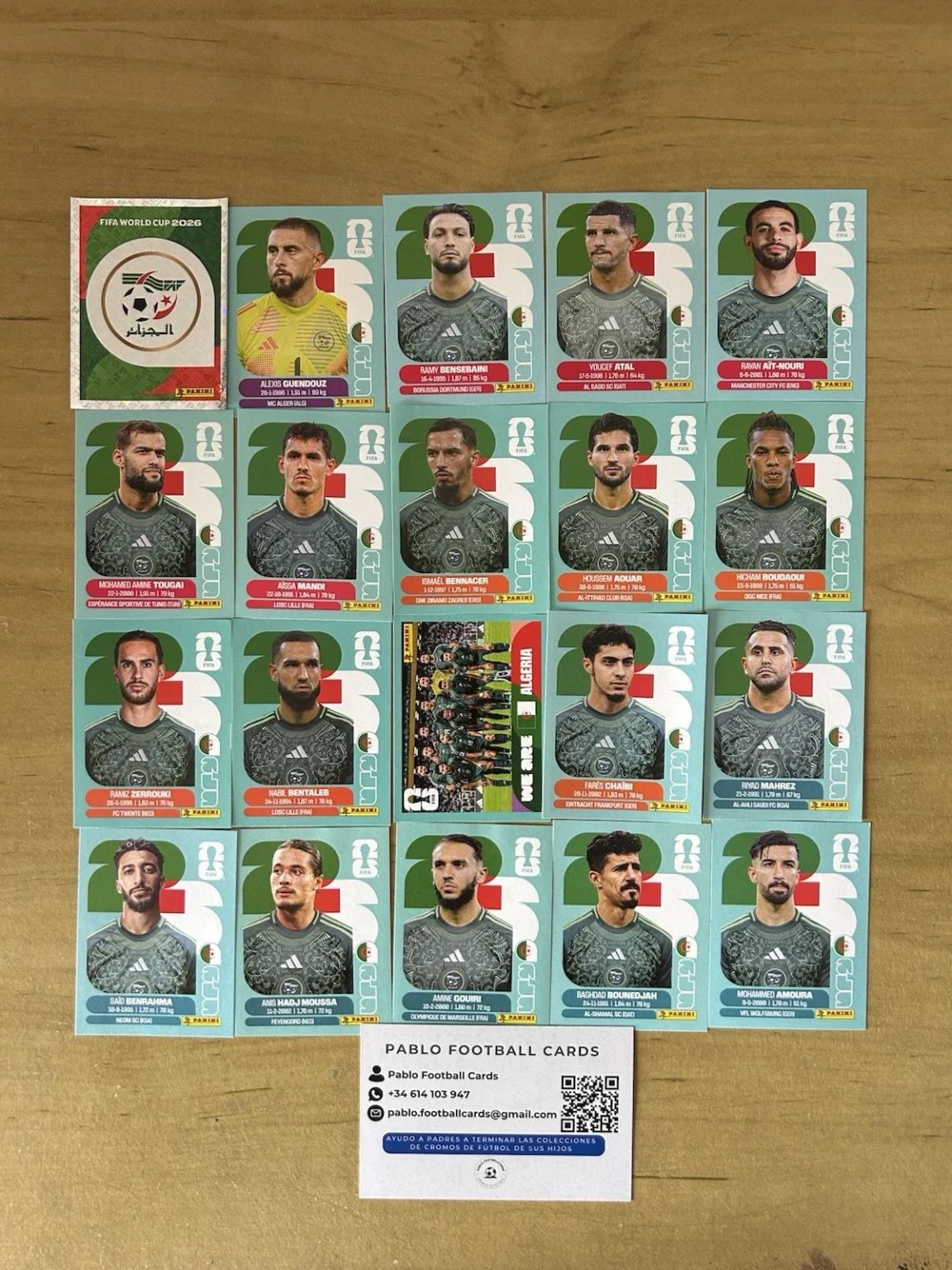 Set completo 20 stickers Selección Nigeria Panini FIFA World Cup 2026