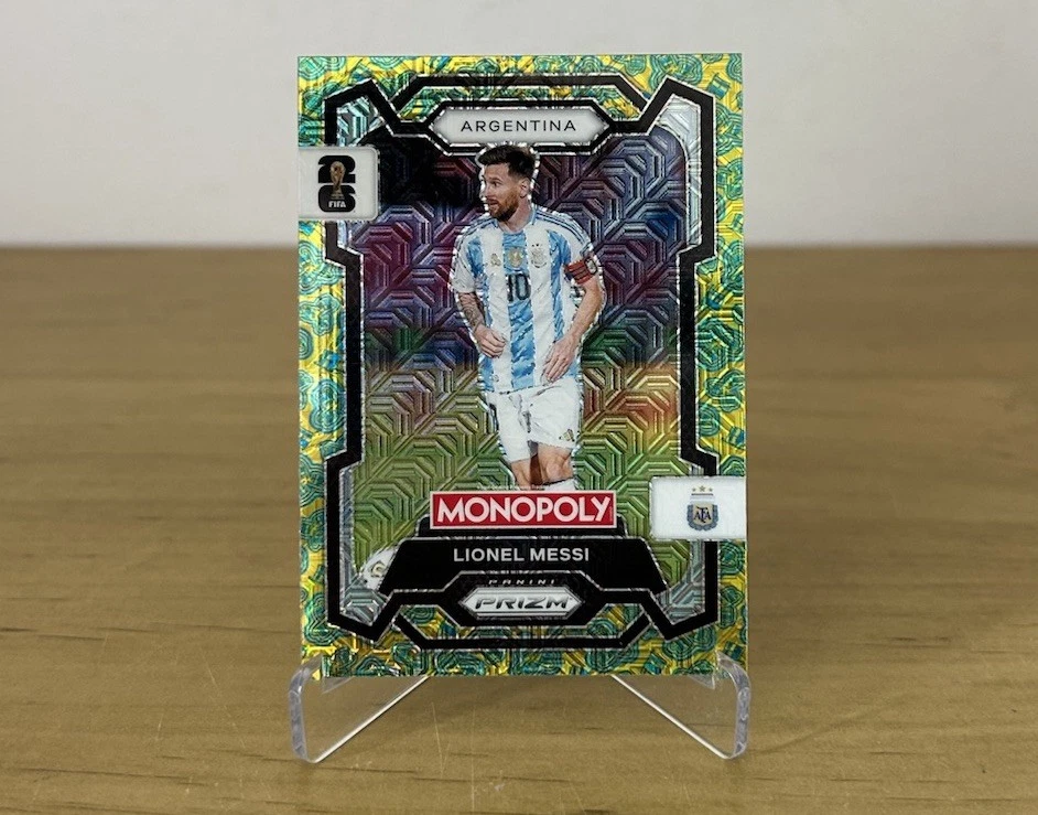 Carta Lionel Messi Mojo Hat Trick SSP Panini Prizm Monopoly FIFA World Cup 2026 frontal