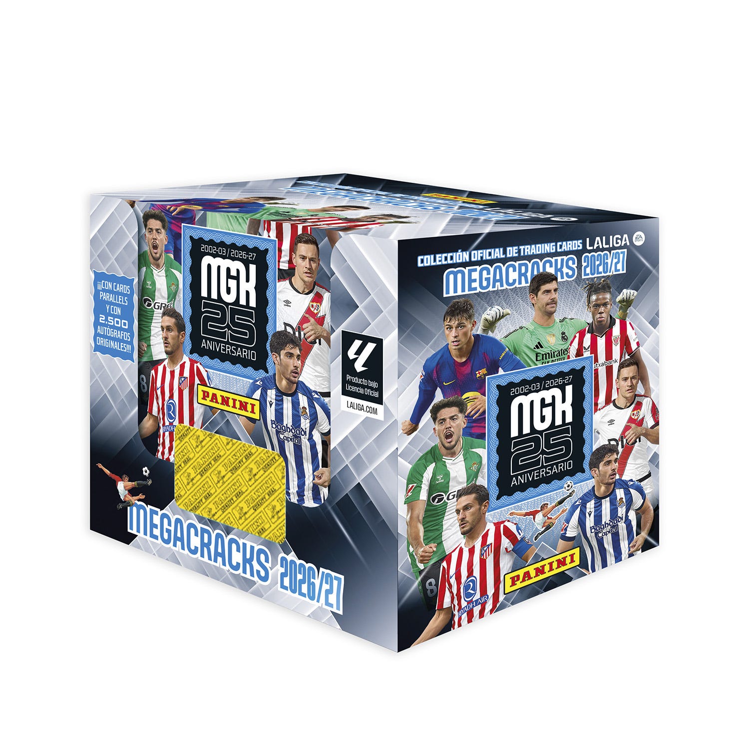 Cajita 50 sobres Megacracks 2026-27 Panini coleccion oficial LaLiga