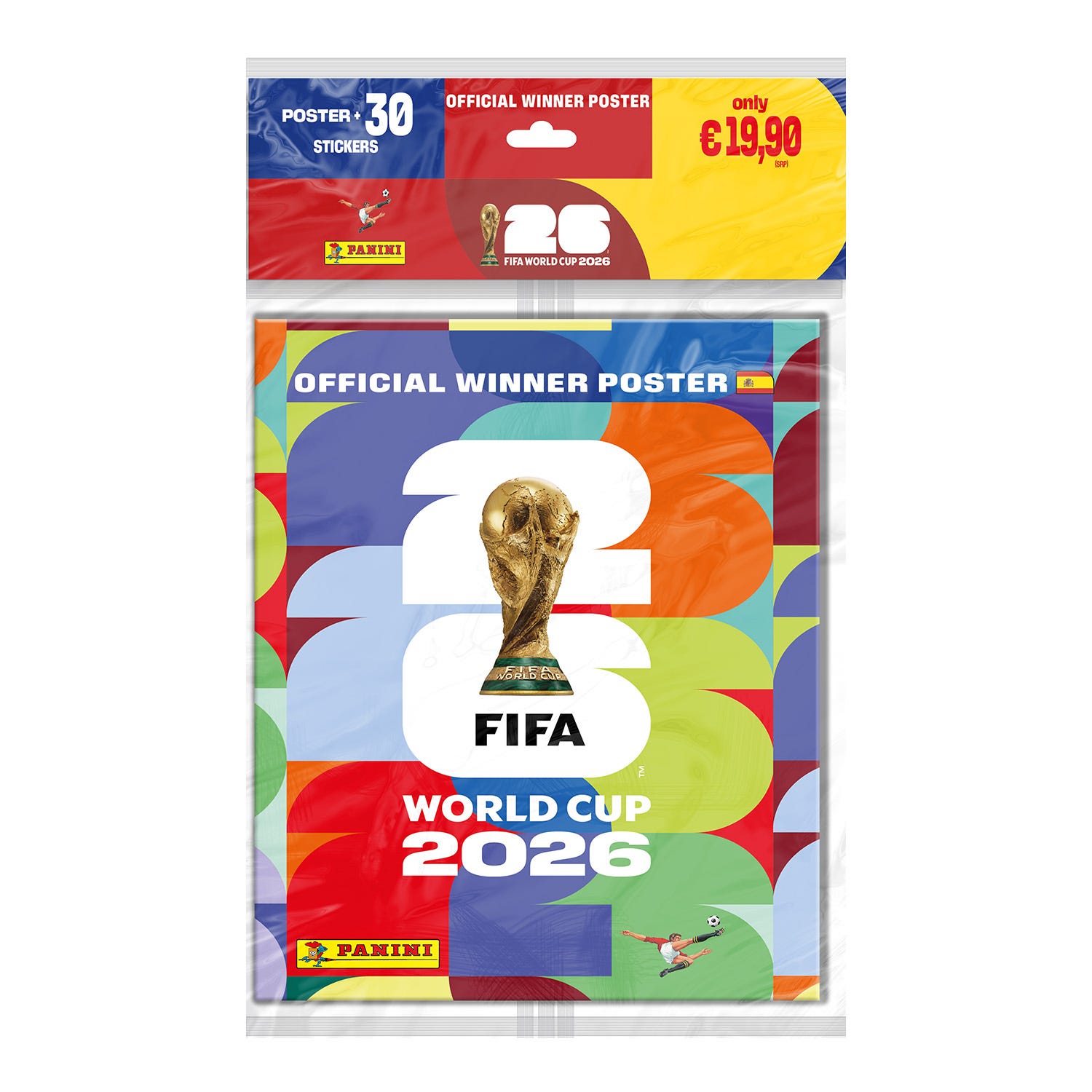 Official Winner Poster FIFA World Cup 2026 Panini precintado con 30 cromos
