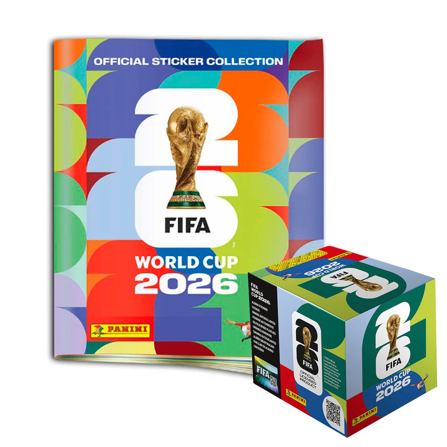 Album y cajita 50 sobres FIFA World Cup 2026 Panini coleccion oficial