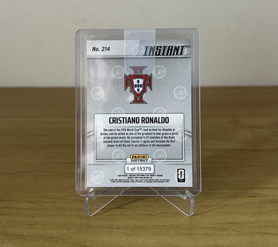 Reverso Cristiano Ronaldo 214 Panini Instant Mundial 2026