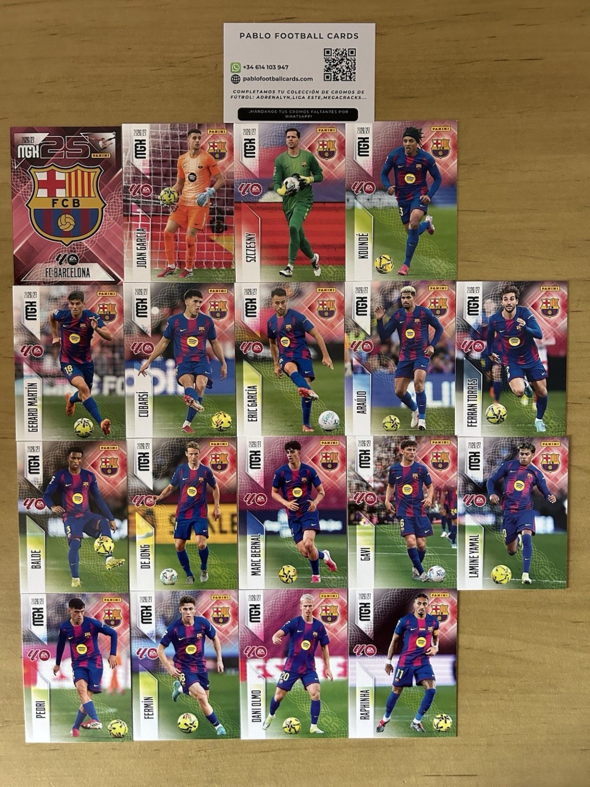 FC Barcelona equipo completo 18 cards Megacracks LaLiga 2026-27 Panini
