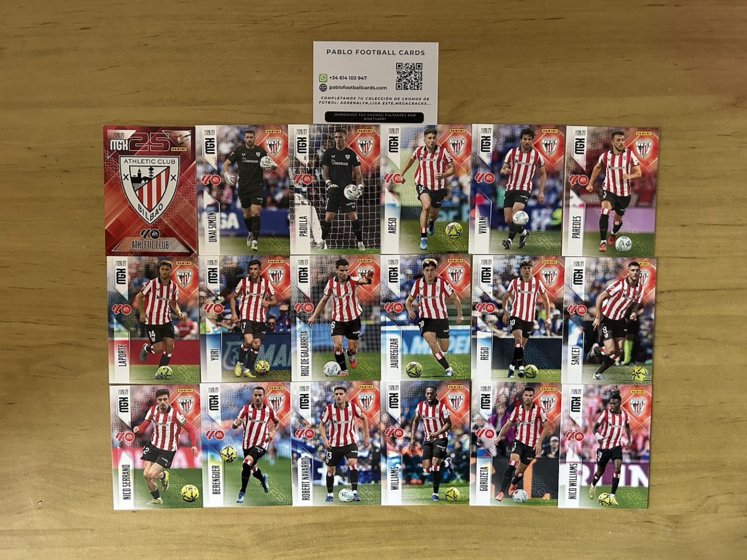 Athletic Club equipo completo 18 cards Megacracks LaLiga 2026-27 Panini