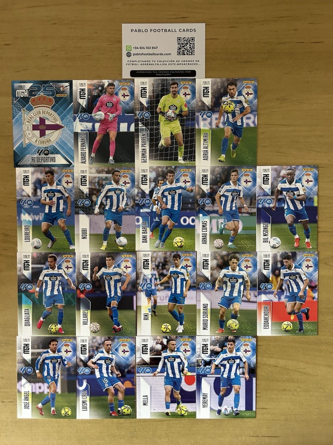 Deportivo de La Coruna equipo completo 18 cards Megacracks LaLiga 2026-27 Panini